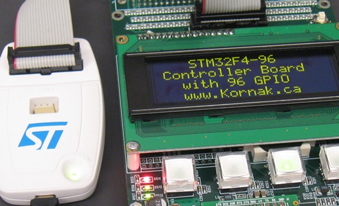 Kornak STM32F4-96 with 4x20 OLED and STMicro ST-Link/V2 Programmer st.com